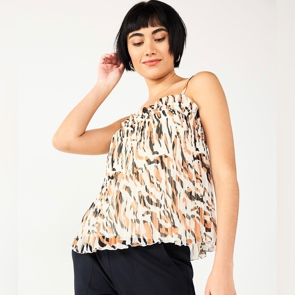 Nine West Pleated Tank l SIZE S